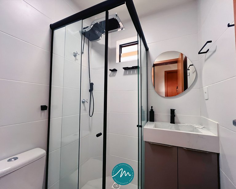 Apto com 2 quartos, Wi-Fi e ar-condicionado