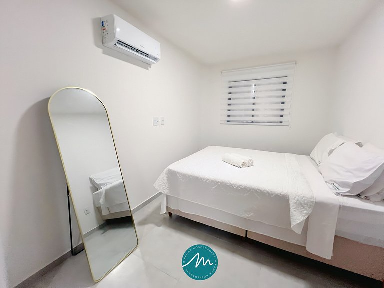 Apto com 2 quartos, Wi-Fi e ar-condicionado