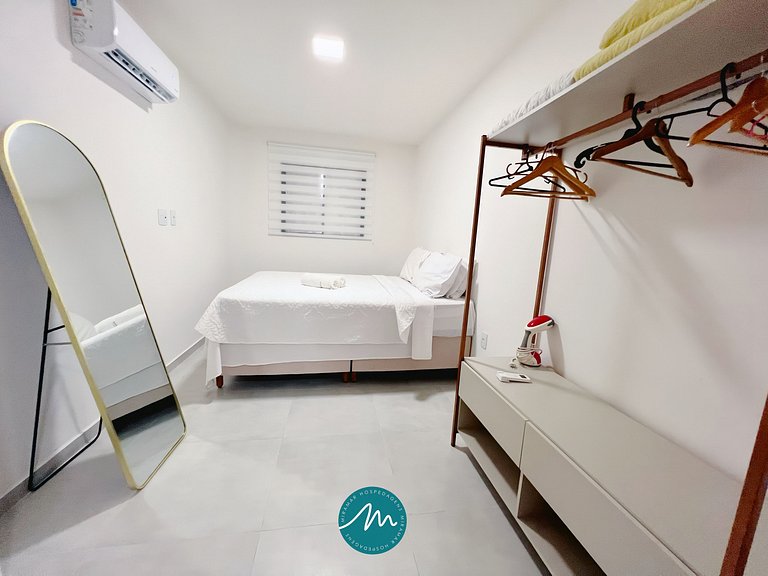 Apto com 2 quartos, Wi-Fi e ar-condicionado