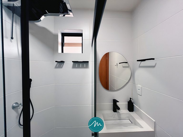 Apto com 2 quartos, Wi-Fi e ar-condicionado