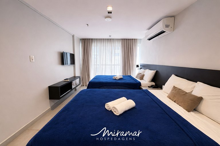 Apart. Família 250 metros da praia de Tambaú (MH)