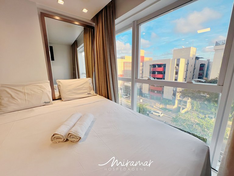 Conforto e incrível localização, Flat para 3 (MH)