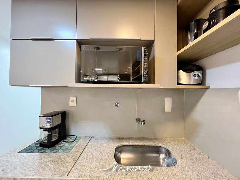 Conforto e incrível localização, Flat para 3 (MH)