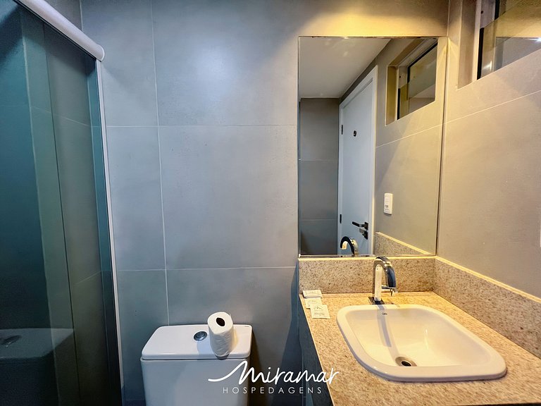 Conforto e incrível localização, Flat para 3 (MH)