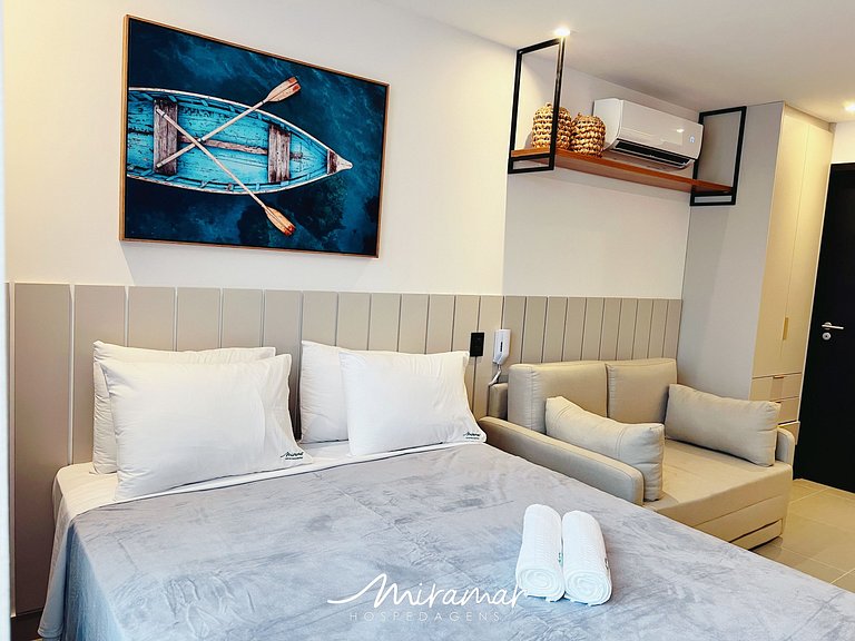 Flat p/4 pessoas super confortável -Cabedelo - MH