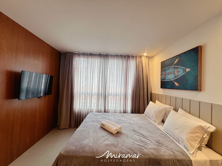 Flat p/4 pessoas super confortável -Cabedelo - MH