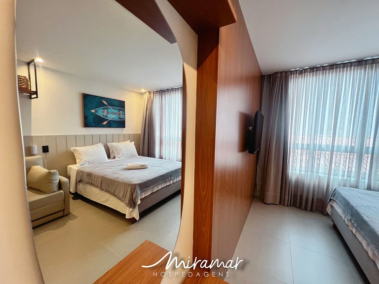 Flat p/4 pessoas super confortável -Cabedelo - MH