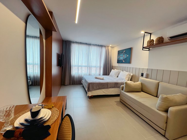 Flat p/4 pessoas super confortável -Cabedelo - MH