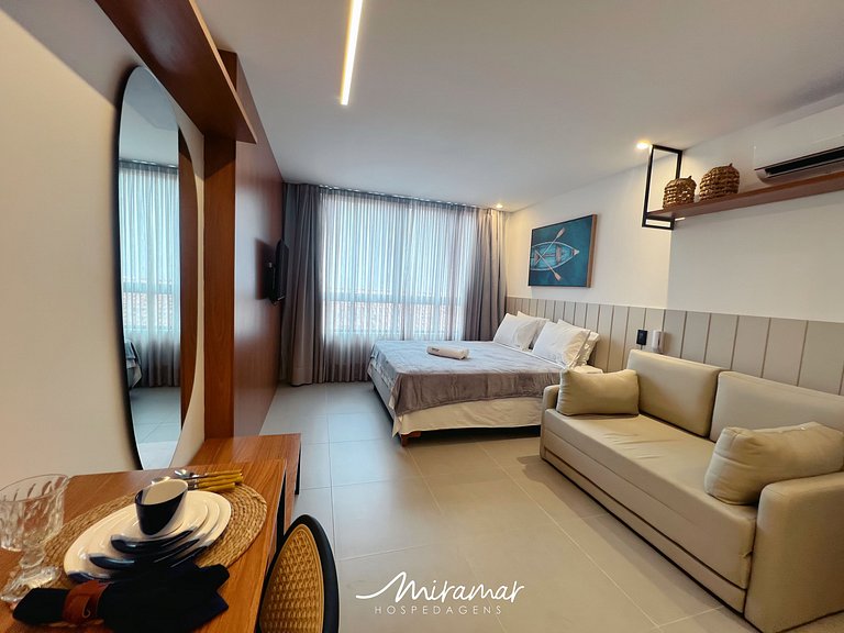 Flat p/4 pessoas super confortável -Cabedelo - MH