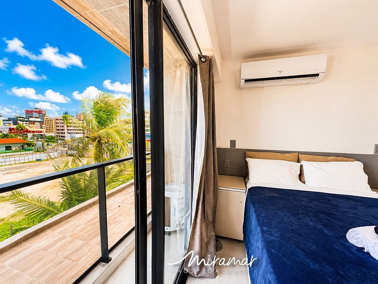 Flat p/ 2 pessoas com varanda Garden Haus - MH