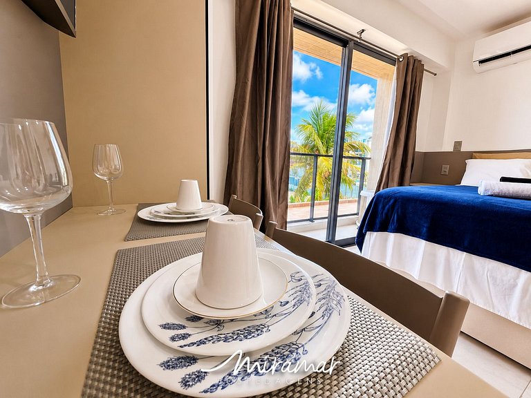 Flat p/ 2 pessoas com varanda Garden Haus - MH