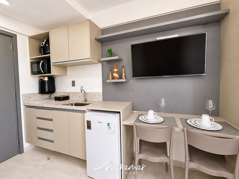 Flat p/ 2 pessoas com varanda Garden Haus - MH