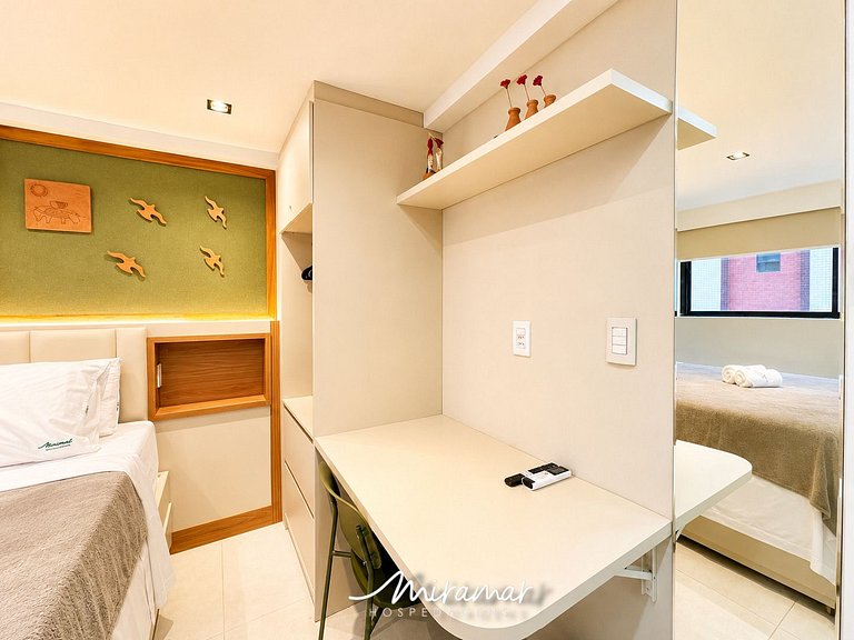 Flat p/ 3 pessoas no Cabo Branco - MH