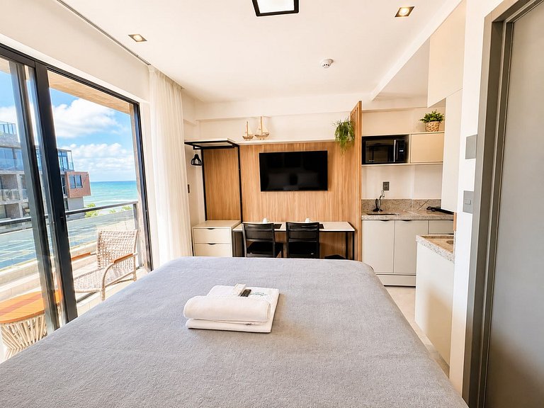 Flat moderno com varanda no Jardim Oceania - (MH)