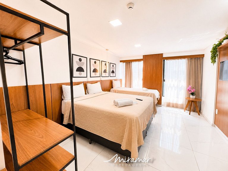 Flat p/ família de 3 em Tambaú (MH)