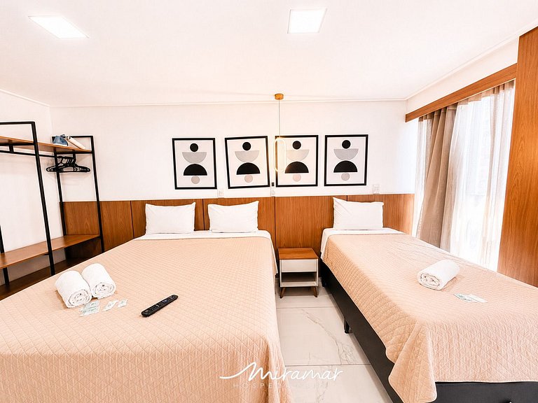Flat p/ família de 3 em Tambaú (MH)