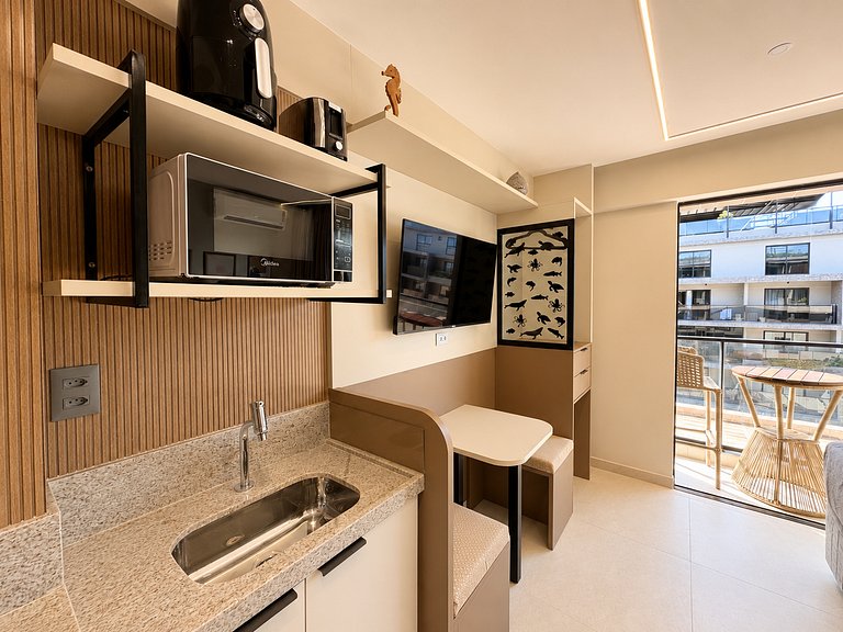 Flat Novo com varanda no Jardim Oceania - (MH)