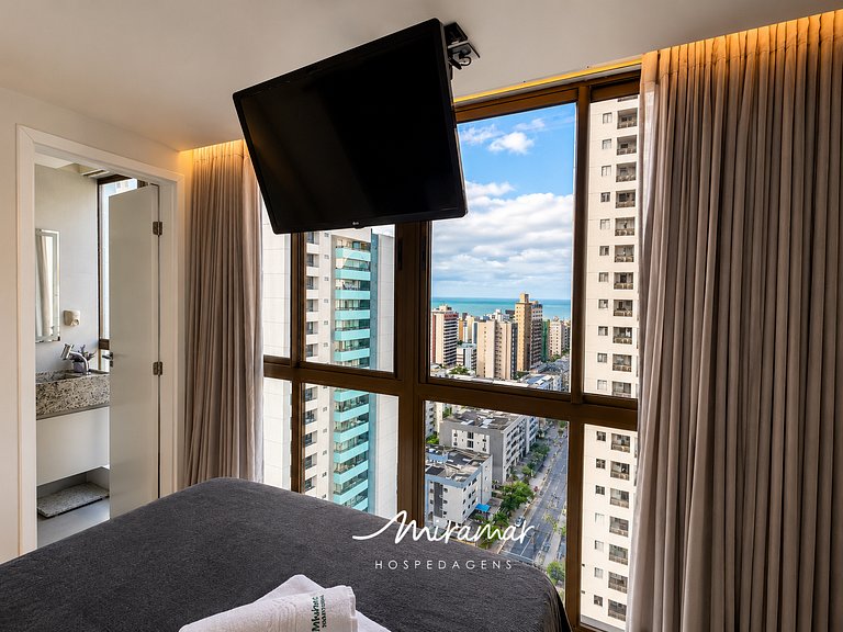 Flat p/2 c/ Vista Mar Andar Alto em Tambaú-MH