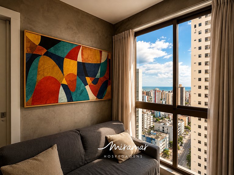 Flat p/2 c/ Vista Mar Andar Alto em Tambaú-MH