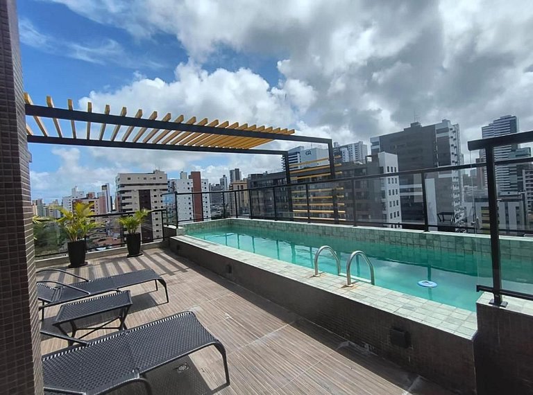 Flat moderno para 4/P  em Manaíra - MH