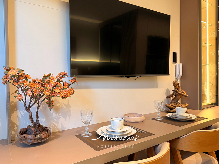 Flat com terraço privativo para 4/pessoa - MH