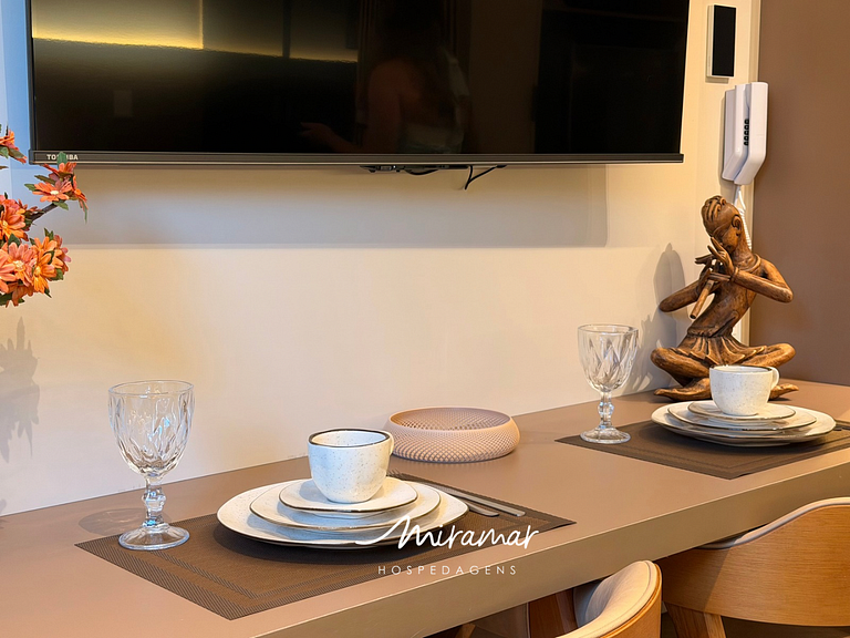 Flat com terraço privativo para 4/pessoa - MH