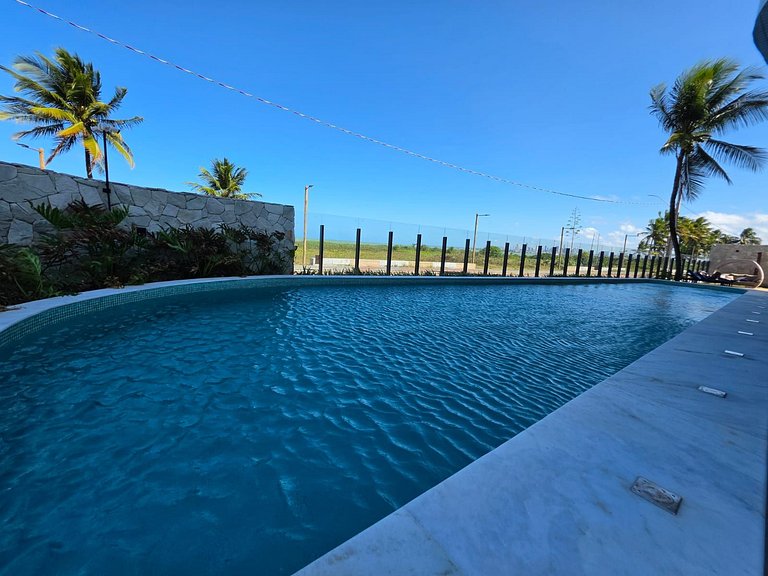 Flat novo em prédio à beira-mar de Intermares – MH
