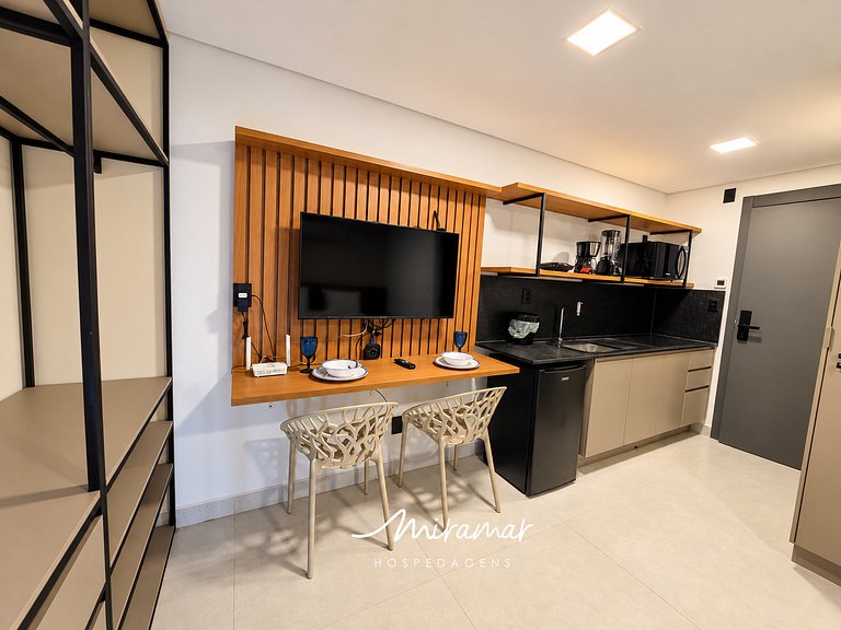 Flat novo em prédio à beira-mar de Intermares – MH