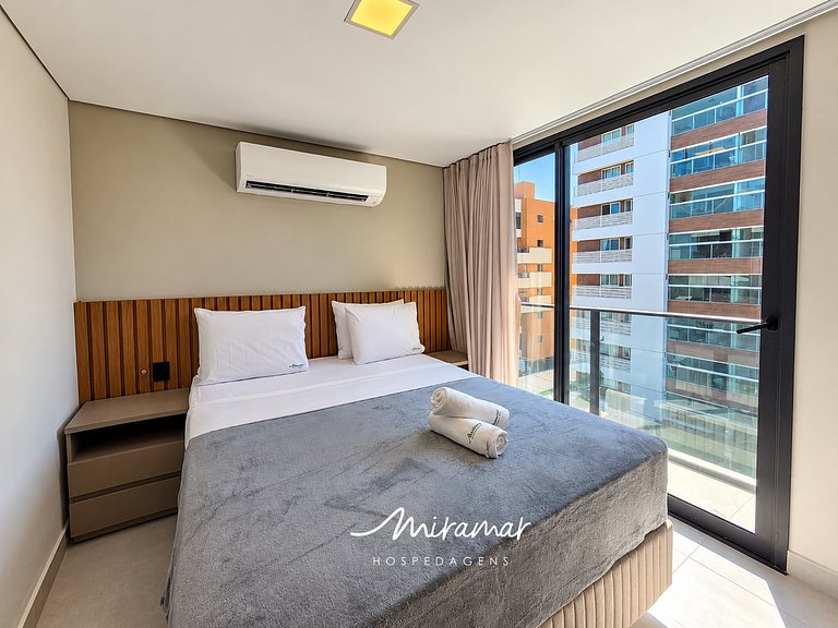 Flat novo em prédio à beira-mar de Intermares – MH