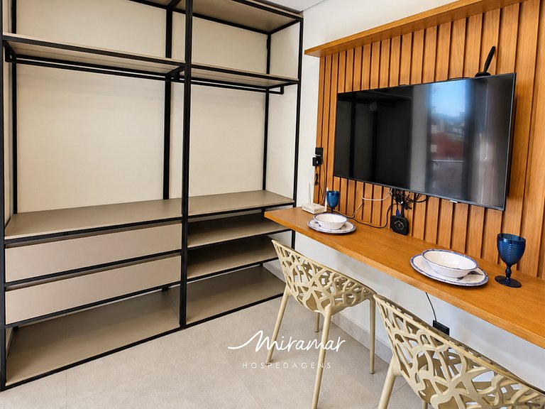 Flat novo em prédio à beira-mar de Intermares – MH
