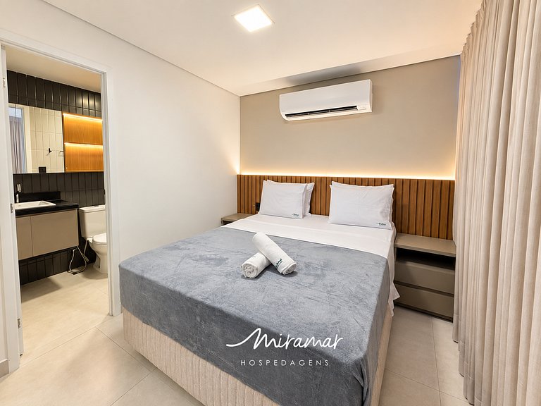 Flat novo em prédio à beira-mar de Intermares – MH