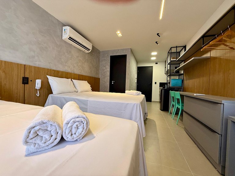 Flat para 4 pessoas em Ponta de Campina - MH