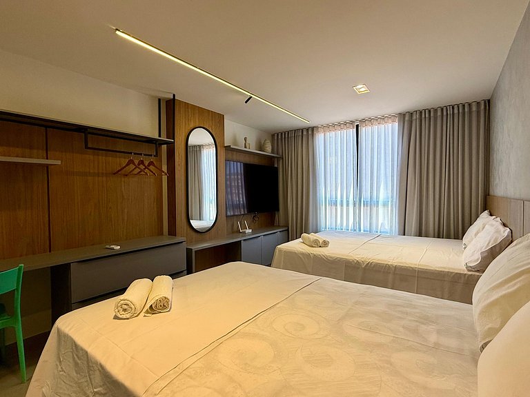 Flat para 4 pessoas em Ponta de Campina - MH