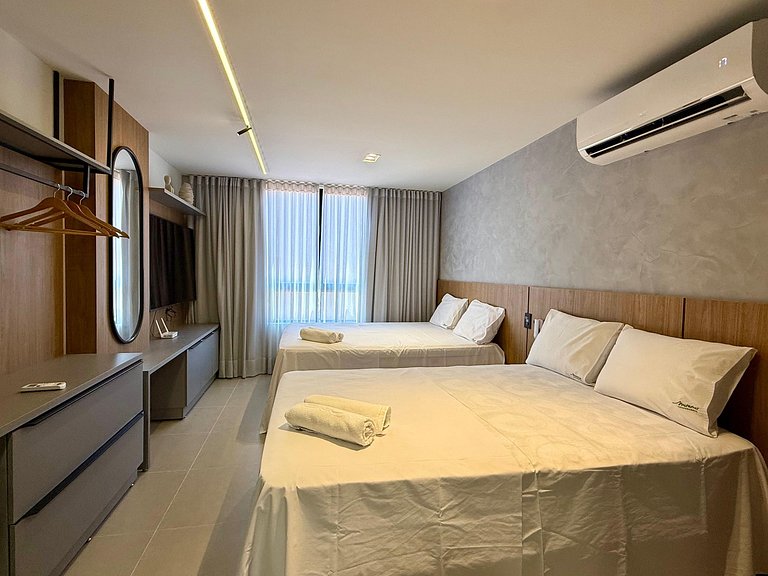 Flat para 4 pessoas em Ponta de Campina - MH